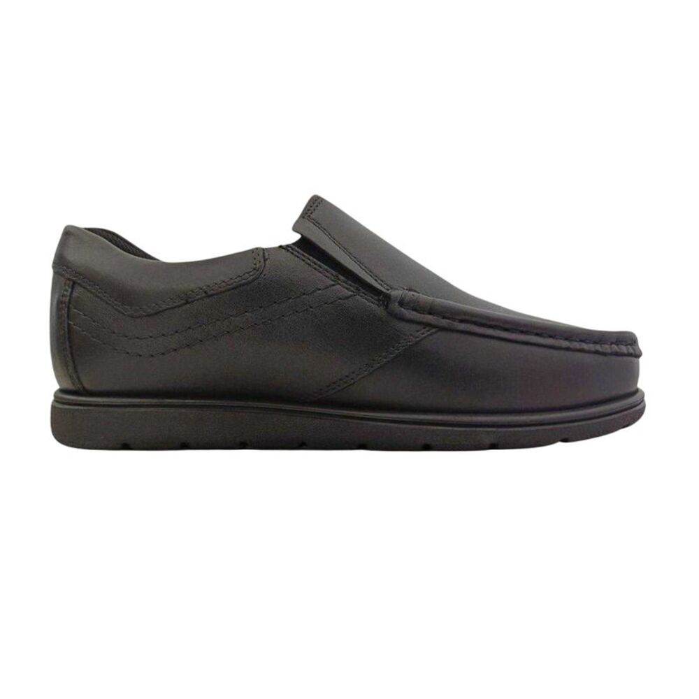 Pretty Green Boys Waltham Moc Toe School Shoes / Black